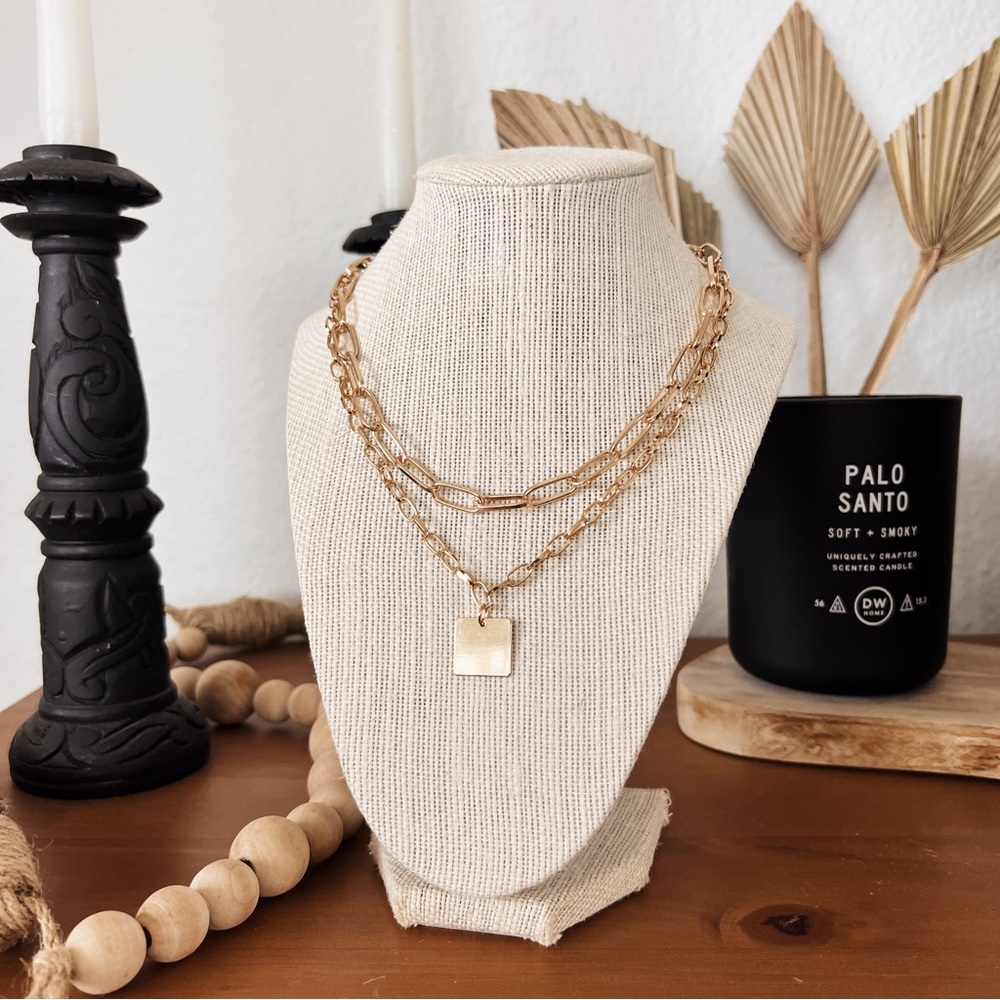 BLANK PLATED CHAIN NECKLACE SET - Picture 3 of 4